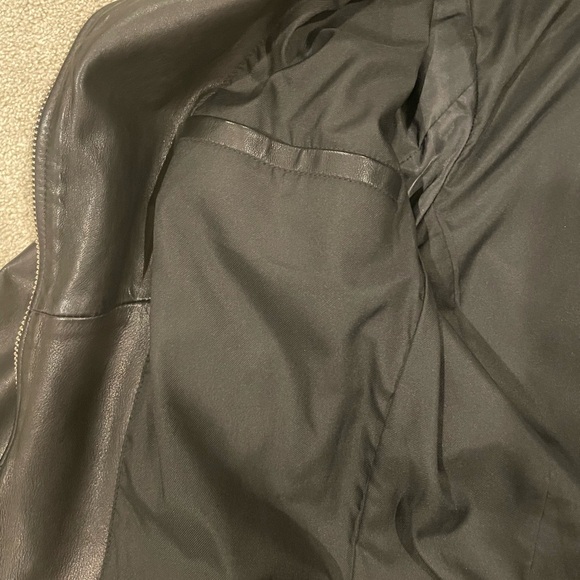 AllSaints ‘Wick’ Leather Biker Jacket - Picture 3 of 5